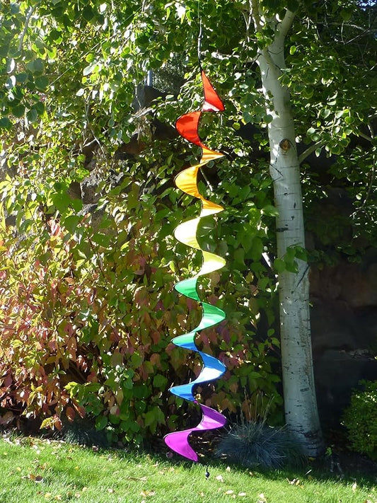 In The Breeze 4253 Rainbow, 84-Inch Curlie Wind Spinner, 84 Inch