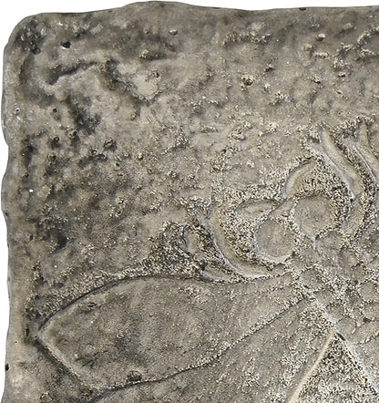 BestNest Set of 2 Athens Pre-Aged Dragonfly Stepping Stones – 12"x12" Concrete Garden Pavers with Raised Insect Detail – Gray Stone Finish Outdoor Pathway Decor