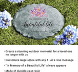 Let's Make Memories Personalized Memorial Garden Stone - Beautiful Life - Sympathy - Condolences