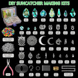 WASTROYAL 420 pcs DIY Sun Catchers Making Supplies Kit Art and Crafts for Adults Prism Hanging Decorative Suncatcher with Crystals Rainbow Maker for Indoor Windows Office Home Halloween Decor (Owl)