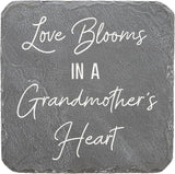 Pavilion – Love Blooms Grandmother’s Heart – 7.75” Indoor Outdoor Weatherproof Decorative Garden Stepping Stone Housewarming Mother’s Day Grandma Gift