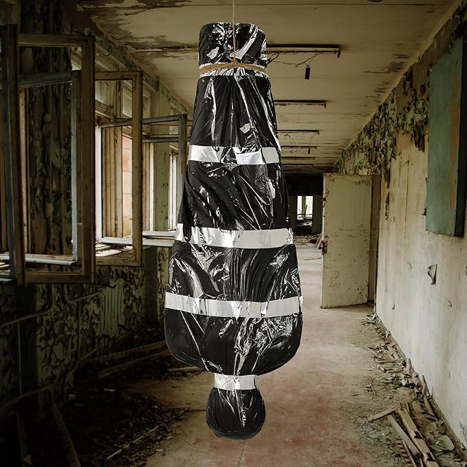 JOYIN 5ft Hanging Corpse Dead Victim Props Scary Inflatable Halloween Decorations Outdoor, Creepy Body Haunted House Decor Props for Indoor Lawn Yard Party Garden