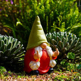 Middle Finger Gnome Statue 12.4in Female, Large Naughty Garden Gnome Statue Decoration and Lawn Ornament - Funny Garden Gnomes for Outdoor or Home Decor