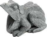 Design Toscano QM7512081 Garden Frog Decorative Object, Grey Stone
