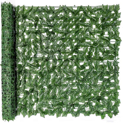 Privacy Fence Screen Artificial Ivy Grass Wall Screen 120x40 in Balcony Fence Privacy Screen Faux Vines Green Backdrop Fake Ivy Wall Panels Hedge Fence for Patio,Garden, Backyard Indoor Outdoor deocr