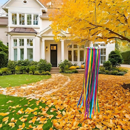 Satin Ribbon Windsock Streamer, Outdoor Decorations for Your Patio, Garden, Yard, Dock and Camper, 49-Inch, WS-49K-01