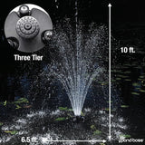 Pond Boss DFTN12003L Floating Fountain With Lights, 50 Foot Power Cord, 1/4 hp