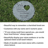 Let's Make Memories Personalized Memorial Stone - Sympathy Garden Marker - Durable, Weather-Resistant Cast Resin - Engraved with Your Loved One's Name - Personalized Condolences - 12" Diameter