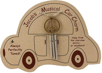 Jacob's Musical Car Charm, Peace Sign, Mini Wind Chime