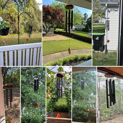 Small Wind Chimes for Outside, Wind Chimes Outdoor with 6 Tuned Tubes, Memorial WindChimes for Garden, Patio and Home