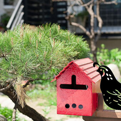 Metal Quail Lawn Art Ornament Stakes, Quail Figurine Yards Stake, Quails Statue Garden Ornaments, Quails Yard Ornaments, Metal Bird Outdoor Farm Decoration, Silhouette Statue Yard Stakes Decor (Quail)