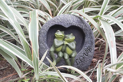 Garden Sulpture Frog Lover Statue Cute Frog Decor for Outside, Gift of Garden Statues and Figurines Outdoors,7.09 Inch