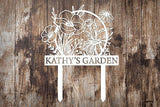Personalized Metal Garden Sign with Stake, Custom Garden Decor for Outdoor, Custom Family Name Sign, Patio Decorations, Lawn Art, Farmhouse Decorative, Housewarming Gift (CstmDesign12)