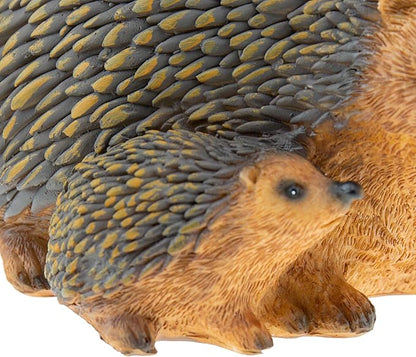 CLEVER GARDEN Cute Resin Garden Statue Decoration, Outdoor Lawn Yard Polyresin Animal Figurine Sculpture Ornament Décor, Hedgehog Family