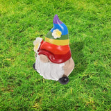 Cabilock Rainbow Gnome Garden Statue Scandinavian Tomte Nisse Figurine Gay Pride LGBTQ Cheer Up Decorations for Home Farmhouse Kitchen Decor (2.7x4.3 inch)