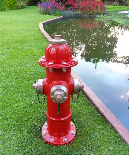 Teaeeno Fire Hydrant for Dogs,Resin Outdoor Statue for Small Dogs, Pee Post Aid & Delightful Outdoor Garden Decor, Dog Statue with Pee Post, Hand-Painted,Weather,Outdoor Ornament (Red)
