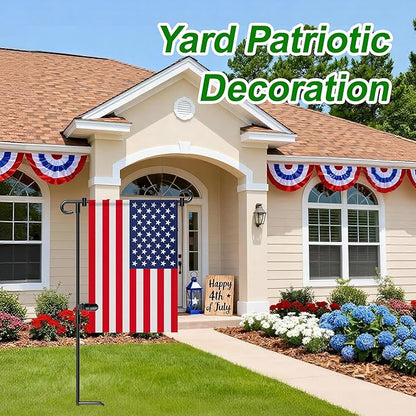 HOOSUN Garden Flag Stand,Wrought Iron Yard Flag Holder Stand,Perfect Garden Flag Holder for 12.5x18 inch Garden Flags,4th of July Easter Garden Decorations