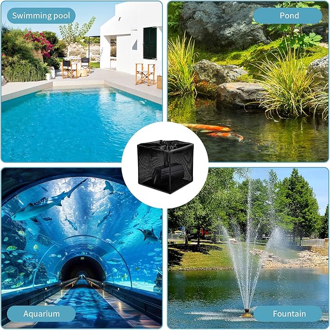 10 Inch Pond Filter Box,Pond Pump Filter Bag,Anti-Clogging Pond Filter,Suitable for Ponds, Waterfalls, Koi Ponds and Swimming Pools.