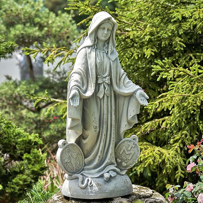 Zaer Ltd. 36" Tall Outdoor/Indoor Magnesia Based Cement Mary Statue