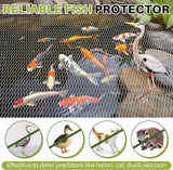 Koi Pond Netting Kit 7 x 10ft, Bird Deer Fence Netting, Durable Net Cover for Leaves, Heavy Duty Fine Mesh, Protect Fish from Birds, Cats & Predators, 12pcs Stakes & Ties Included(White)