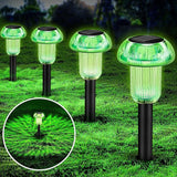 St Patricks Day Solar Pathway Lights Outdoor Decorative 4 Pack, Green LED Mushroom Solar Lights Outdoor Waterproof Solar Powered Easter Decor for Patio, Valentines Day Halloween Christmas Garden Decor