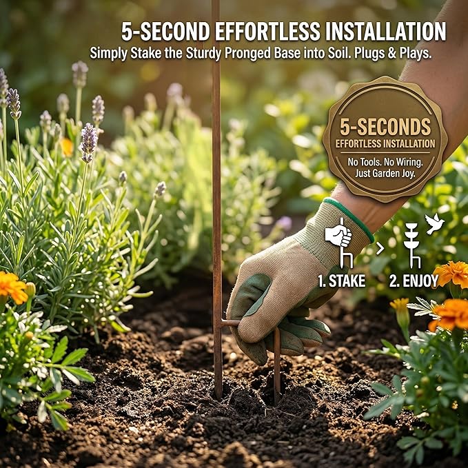 Rain Catcher & Plant Support Metal Garden Ornament, 3-Tiered Garden Stake with Water Bowls, Bird Bath & Bee Watering Station for Outdoor Yard, Patio, Lawn Art Decor (3PCS)