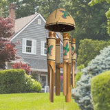 Bellaa 20346 Bamboo Wind Chimes Sea Sand Art Painting Hummingbird Butterfly Dragonfly Handmade Windchimes Outdoor Garden Patio Gifts 32 Inch (Green Sand)