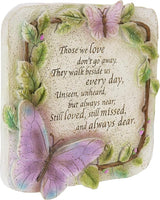 MyGift Memorial Garden Stone Sympathy Verse Hanging Wall Decor, Remembrance Stepping Stone