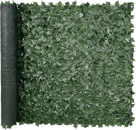 VEVOR Artificial Ivy Privacy Fence Screen, 59 x 98 in Faux Ivy Vine Leaf Hedges Fence, Greenery Privacy Fence with Mesh Cloth Backing, Green Wall Decoration for Outdoor Garden, Yard, Balcony