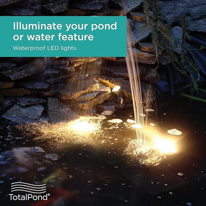 TotalPond Pond and Landscape LED Lights, 3-Piece Set, Height : 5.91 Width : 8.7 Depth : 8.7