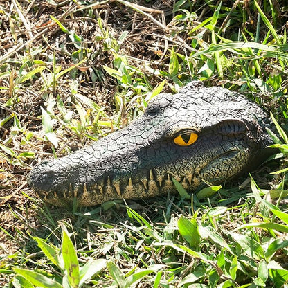 Floating Alligator Head Decoy for Ponds & Pools – Realistic Crocodile Head Garden Decor, Floating Alligator Garden Accent for Pond, Pool, and Yard Decoration