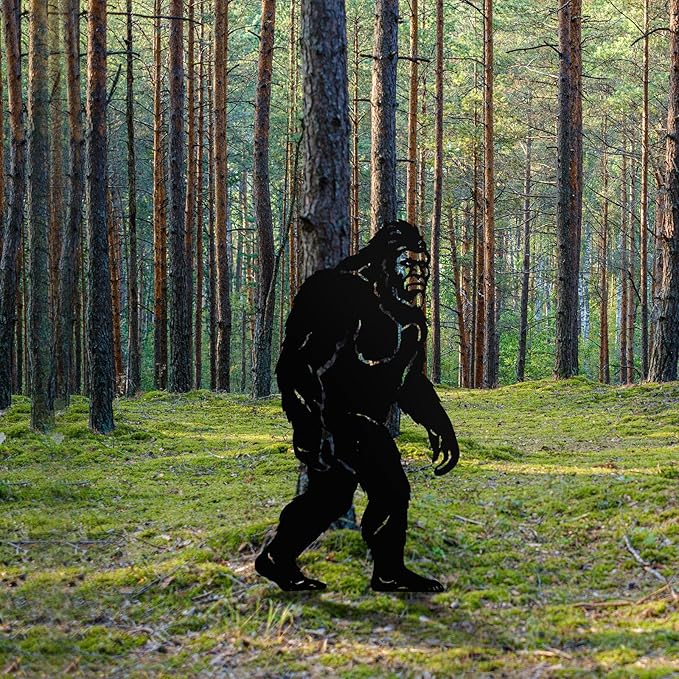 4ft Bigfoot Metal Outdoor Decor Big Foot Sasquatch Gifts for Men/Dad/Women, Chimpanzees Silhouette Statues for Yard Art, Garden, Patio, Backyard, Forests, Lawn Decorations(Classic Style)
