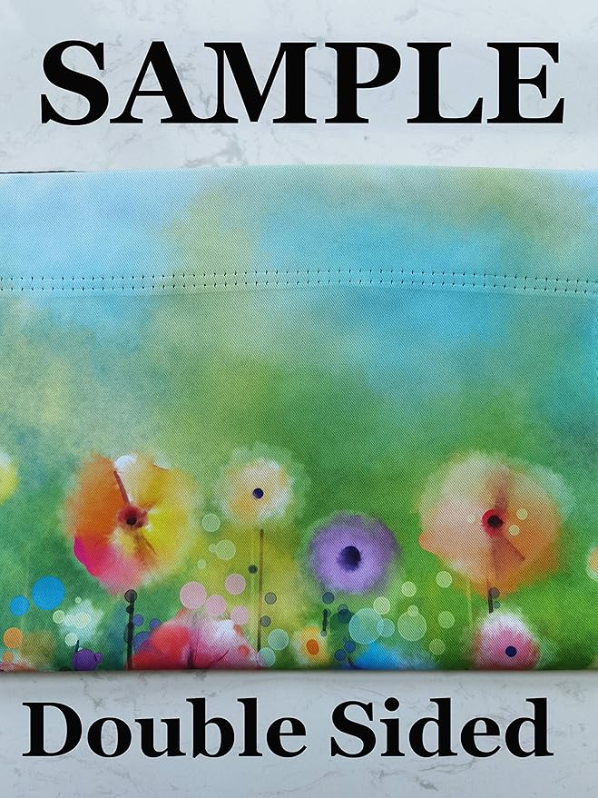 Watercolor Abstract Spring Summer Seasonal Green Floral Flowers Painting Art Garden Yard Flag 12"x 18" Double Sided Polyester Welcome House Flag Banners for Patio Lawn Outdoor Home Decor