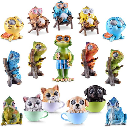 Blazin Cat Figurines | Solar LED Outdoor Garden Decor | Cat Statue Decor | Light Up Decorative Statue Accents Yard, Patio, Lawn, Deck (Grey, 1 Pack)