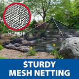 The Pond Guy PondShelter Cover Net, Outdoor Water Garden Enclosure, Mesh Debris Barrier for Leaves, Twigs & Sticks, Protect Koi & Fish from Predators 11' x 16'