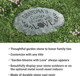 Let's Make Memories Personalized Blooms with Love Garden Large Garden Stones – for Mom/Kids or Grandma/Grandkids – Customize with Title & Names