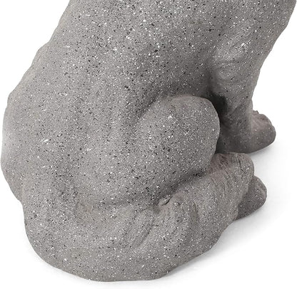 Christopher Knight Home Bluffton Outdoor Dog Statue, Stone Gray