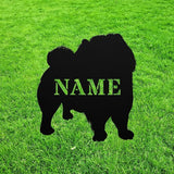 Personalized Chow Chow Garden Statue Stake,Custom Chow Chow Outdoor Yard Art Decor,Memorial Remembrance Sculpture,Outdoor Statue for Yard Garden Porch Lawn Grassland Park Farm Flowerpot Decor.