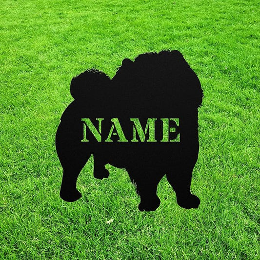 Personalized Chow Chow Garden Statue Stake,Custom Chow Chow Outdoor Yard Art Decor,Memorial Remembrance Sculpture,Outdoor Statue for Yard Garden Porch Lawn Grassland Park Farm Flowerpot Decor.