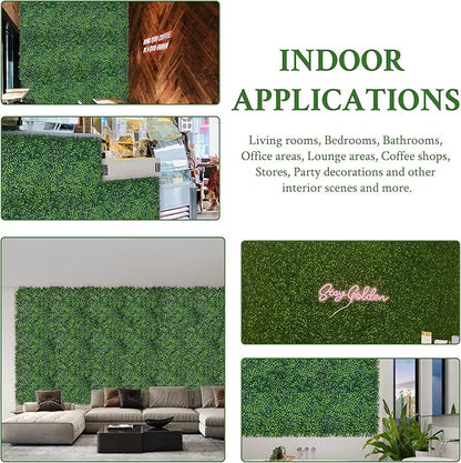 Artificial Ivy Privacy Fence Screen:40"x 120" (34 SQFT) 4-Layer Leaf UV-Anti Faux Greenery Boxwood Backdrop Ivy Vine Leaf Fence Panels for Outdoor, Indoor, Garden,Backyard and Decor