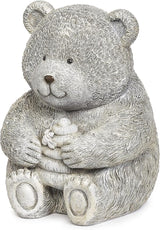 Roman Garden - Bear with Honey Statue, 7.75" H, Pudgy Pals Collection, Resin and Dolomite, Decorative, Garden Gift, Home Outdoor Decor, Durable, Long Lasting