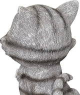 Roman 7.5” Adorable Cat on Rock Garden Statue – Outdoor Figurine – Whimsical Yard, Lawn, or Patio Decor for Cat Lovers