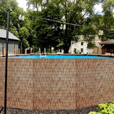 KOIUEYW Bamboo Reed Fencing, Light Russet Bamboo Fence Rolls 6 Feet High, Decorative Privacy Screen Reed Curtains for Patio Balcony Garden Backyard Outdoor, 6 x 16 FT
