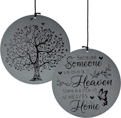 36" Extra-Large Serenity Bell Parameter Unique Serenity Bell with Deep Resonance Metal Cylinder Wind Chimes Outdoor Windbell Deep Tone Garden Decor Sympathy Gift Home Decoration