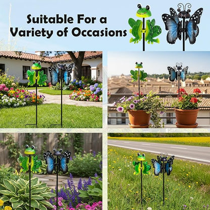 Metal Wind Spinners Outdoor from, Guangxie Set of 2 Garden Decor for Outside, Yard, Patio, Lawn