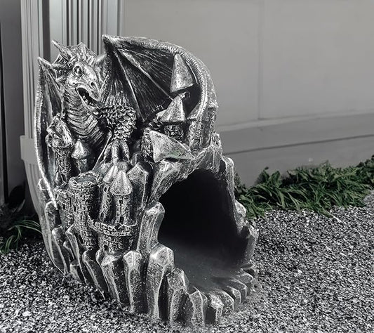 coolboy Gutter Diverter Rain,Dragon Statue Deco Gutter Extension Downspout, Eco-Friendly Resin Gutter Extender Diverter,Splash Block, Perfect Rain Gutter Downspout Extension for 3"x4" Downspouts