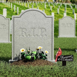 Hicarer Cardinals Grave Markers Cardinals Memorial Gift Metal Sympathy Stakes for Cemetery Memorial, Garden Yard, 11.8 x 7.87 Inch(Forever in Our Hearts)