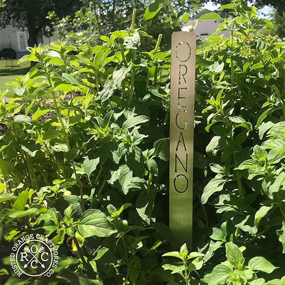 ROCC RUSTED ORANGE CRAFTWORKS CO. Custom Metal Garden Plant Markers, Set of 5, 80+ Varieties, Laser-Cut Steel Stakes, USA Made (7 Pack - 15 inches Long)