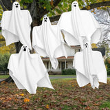 JOYIN 27.5" Halloween Hanging Ghosts Outdoor Decoration(5 Pack), Cute Flying Ghost for Halloween Front Yard Patio Lawn Garden Party Décor and Holiday Hanging Decorations