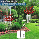 Wind Spinner for Yard and Garden 360° Rotating Metal Wind Sculpture Outdoor Kinetic Wind Spinners Stake Height Adjustable Metal Garden Ornament for Patio Lawn Backyard Decorative